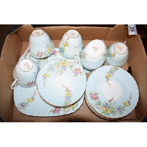 35 - A mixed collection of ceramic items to include Folley Bone China part tea service. (Qty)