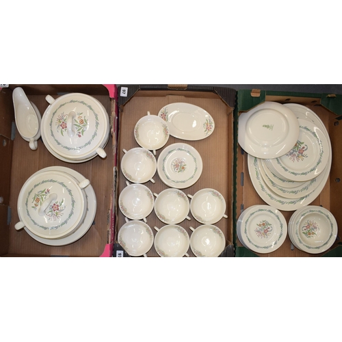 78 - A collection of Royal Doulton dinnerware in the Fairfield D6339 pattern to include tureens, gravy ju... 