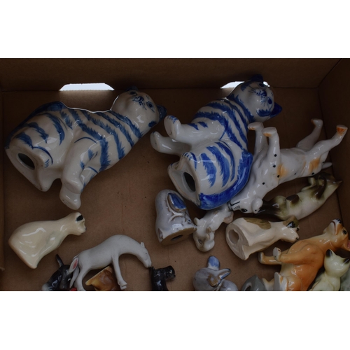 90 - A large and interesting collection of animal figures to include USSR hippos and many others (varying... 