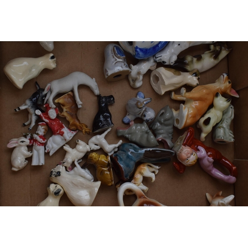 90 - A large and interesting collection of animal figures to include USSR hippos and many others (varying... 