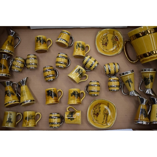 85A - Wade to include a quantity of beer barrel tankards of varying sizes with similar items (Qty).