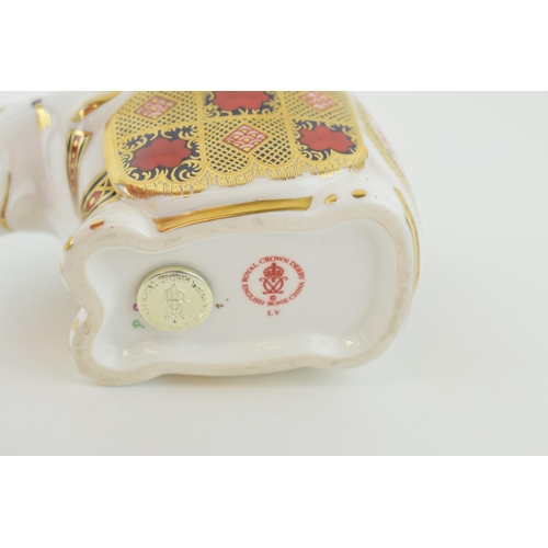 1 - Royal Crown Derby paperweight in the form of an 'Elephant', first quality, gold stopper, Height 11cm... 