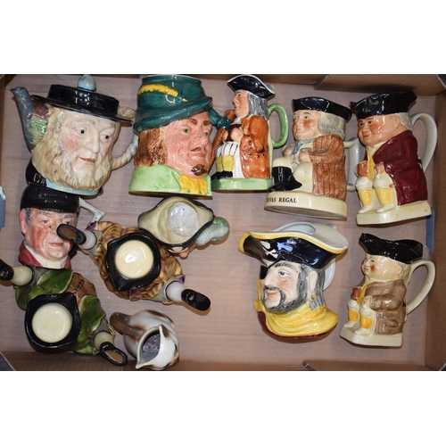 101 - A collection of toby and character jugs to include makes such as Beswick, Woods and others (Qty).