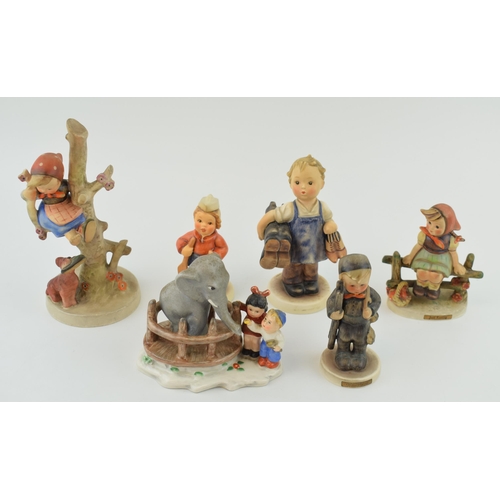 105 - A collection of Goebel figures to include Just Resting, First Mate (boxed), Chimney Sweep (slight af... 