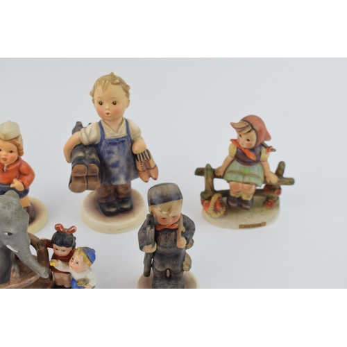 105 - A collection of Goebel figures to include Just Resting, First Mate (boxed), Chimney Sweep (slight af... 