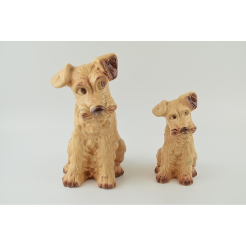 113 - Sylvac dogs in brown glaze to include 1379 and 1380 (2).