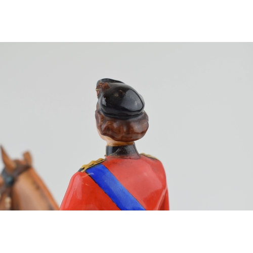 137 - Beswick HM Queen Elizabeth II on chestnut Imperial horse trooping the colour 1546 (with damages).