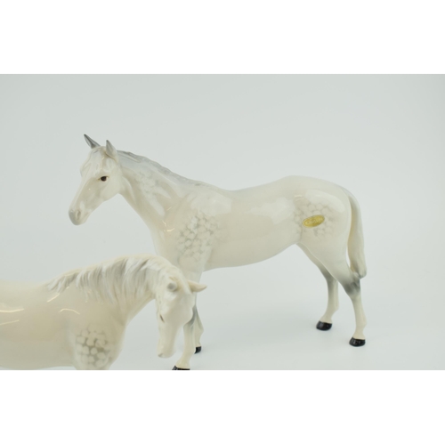 144 - Beswick grey imperial with grey swishtrail and grey mare facing right (3).