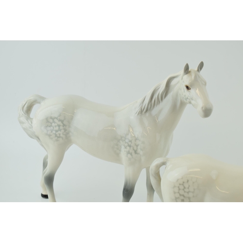 144 - Beswick grey imperial with grey swishtrail and grey mare facing right (3).