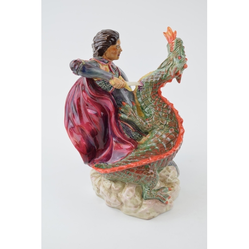 26 - Kevin Francis / Peggy Davies limited edition figure of St George and the Dragon, 21cm tall.