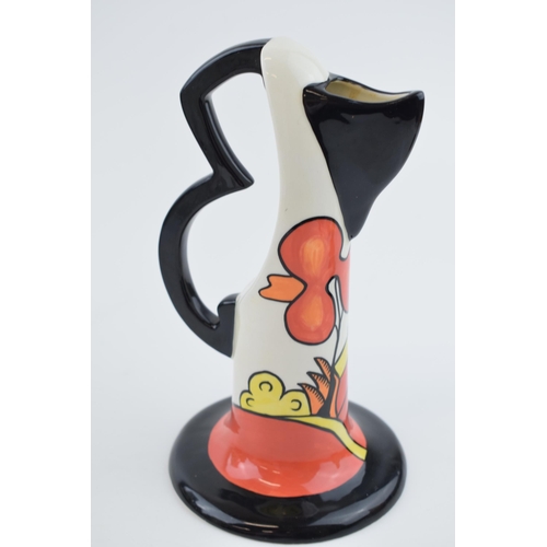 31 - Lorna Bailey Old Ellgreave jug with Art Deco style handle in the Ashcroft pattern, 21cm tall.