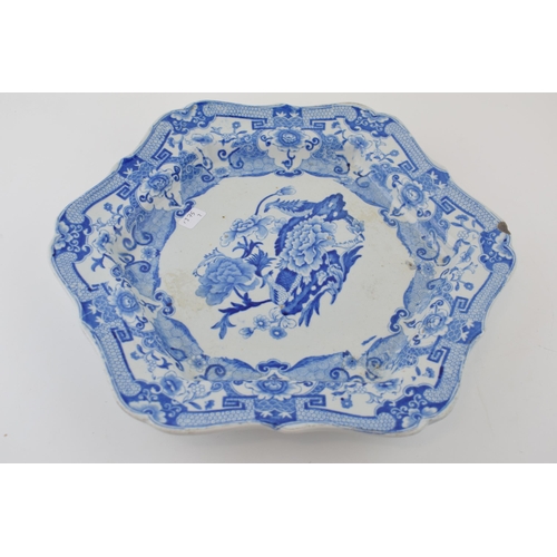 58 - An early 19th century blue and white transfer-printed Masons Ironstone China Blue Pheasant pattern s... 