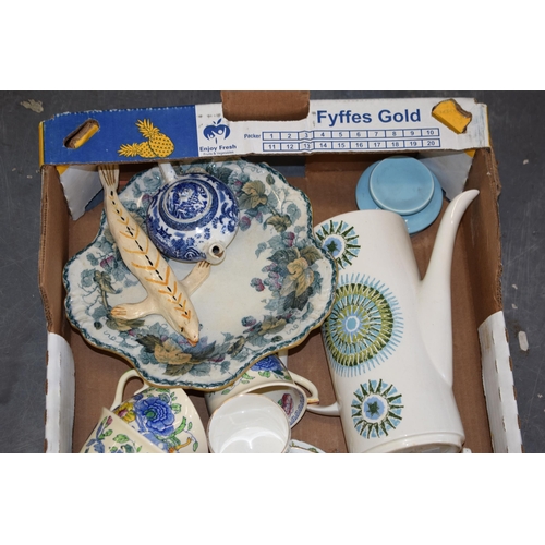 63 - A mixed group of ceramics to include: Masons Regency, Crown Staffordshire, Davenport, and more.