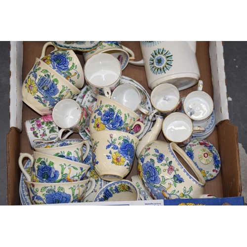 63 - A mixed group of ceramics to include: Masons Regency, Crown Staffordshire, Davenport, and more.