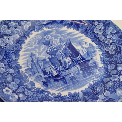 79 - A group of 19th and 20th century blue and white transfer-printed wares to include
Wedgwood Fallow De... 