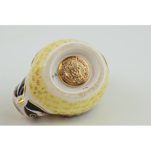 8 - Royal Crown Derby paperweight in the form of an 'Blue Tit', first quality, gold stopper, Height 7cm.