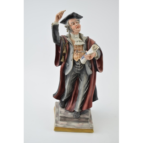 92 - A Capo Di Monte figure of a professor, 35cm tall, with a cobbler (2).