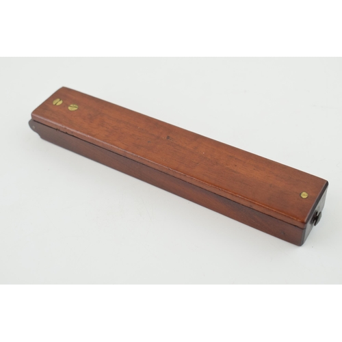 288 - A brass jewellers pocket scale in mahogany case. Manufactured by R. Brown & Sons, Prescot Lancashire... 