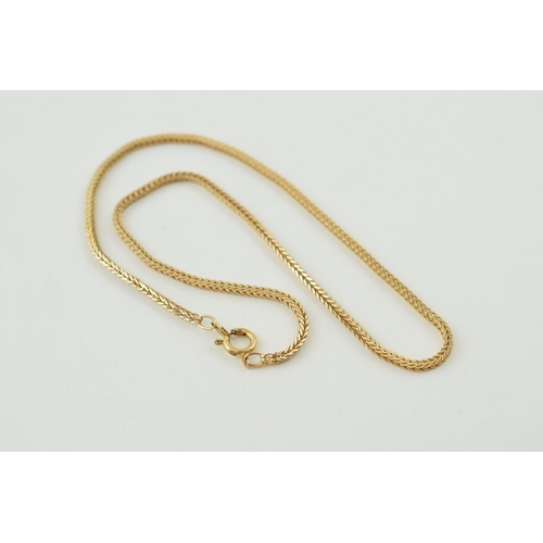 290 - A 9ct yellow gold necklace. Weight 7.2 grams.