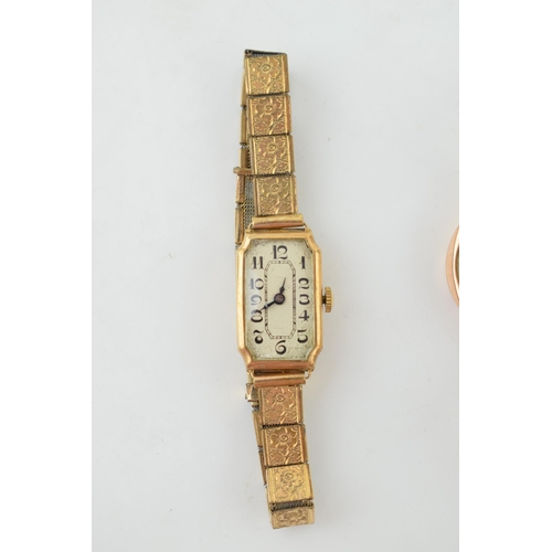 295 - Two 9ct yellow gold ladies watches, one with a 9ct gold bracelet. (2) Gross weight (43.6 grams)