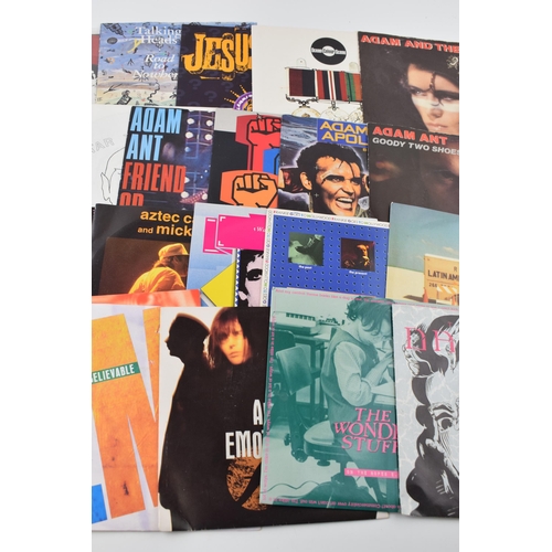 359 - A collection  of vinyl 45 singles from the 1980s and 1990s to include artists, The Damned, The Wonde... 