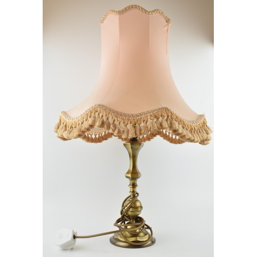 383 - A Jackson & King bronzed table lamp with shade 62cm. Collection only