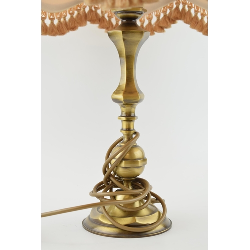 383 - A Jackson & King bronzed table lamp with shade 62cm. Collection only