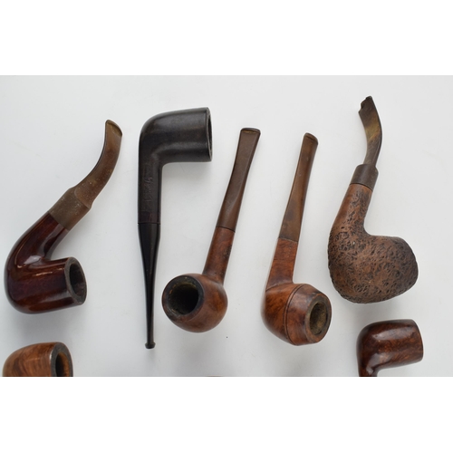 408 - A collection of vintage tobacco smoking pipes to include briar examples by 'Ascot Special', 'Londone... 