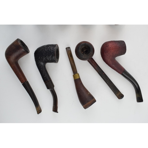 409 - A collection of vintage tobacco smoking pipes to include briar examples by 'Parker', 'Carling', 'Sup... 