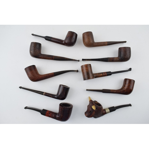 410 - A collection of vintage tobacco smoking pipes to include briar examples by 'Londonder, 'Richmond' an... 