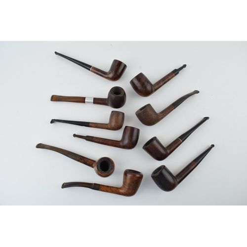 413 - A collection of vintage tobacco smoking pipes to include briar examples by 'Kaywoodie', 'Nasta', 'No... 