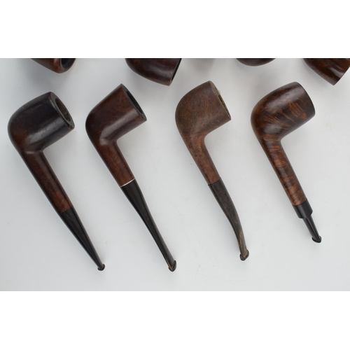 413 - A collection of vintage tobacco smoking pipes to include briar examples by 'Kaywoodie', 'Nasta', 'No... 