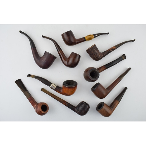 414 - A collection of vintage tobacco smoking pipes to include briar examples by 'Civic', 'Vollams, 'John ... 