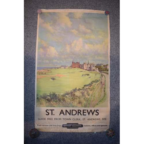 445 - 'British Rail' Railway poster 'St Andrews' by 'Patrick McIntosh lithograph printed by Stafford & Co,... 