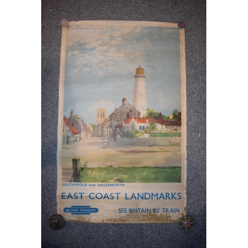 446 - 'British Rail' Railway poster 'East Coast Landmarks' 'Southwold near Halesworth' by 'Frank H Mason' ... 