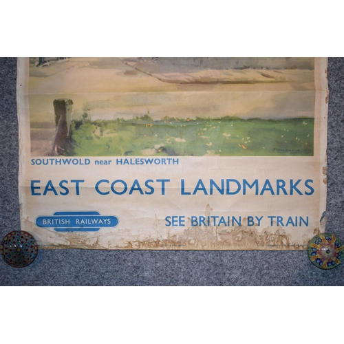 446 - 'British Rail' Railway poster 'East Coast Landmarks' 'Southwold near Halesworth' by 'Frank H Mason' ... 