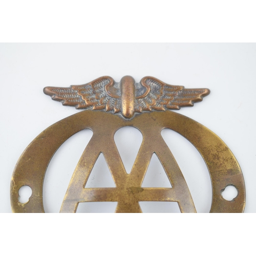 450 - An early example of a brass AA badge No. 5C04518. 11cm.