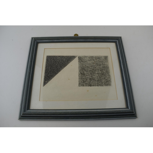 434 - Timmy Allen 'Geometric Etching' 1977. 24cm x 19cm.