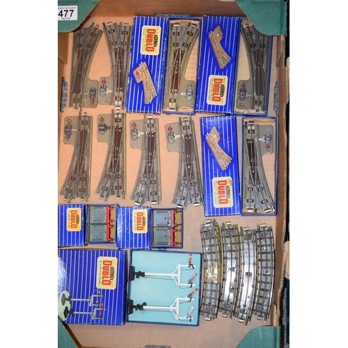 477 - A good collection of Hornby Dublo 3 rail vintage model railway toys. c1950s. To included Boxed 'Silv... 