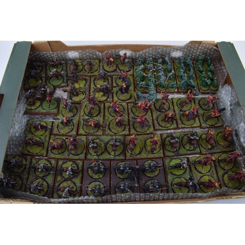 489 - A collection of cast metal and plastic war-games and miniature figures by 'Games Workshop' from the ... 