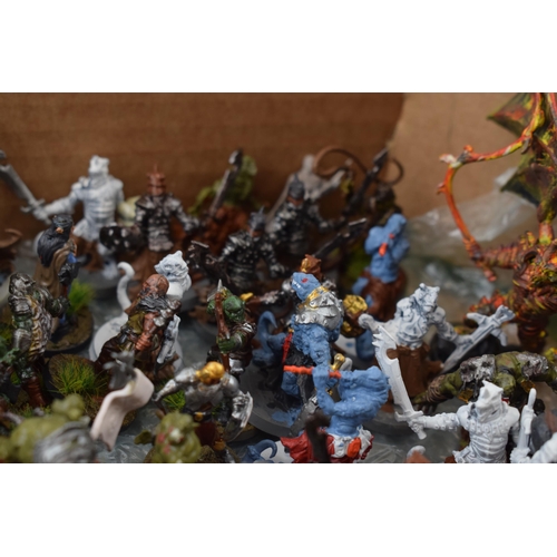 492 - A collection of cast metal war-games and miniature figures by 'Fantasy Flight Games' from the 'Lord ... 