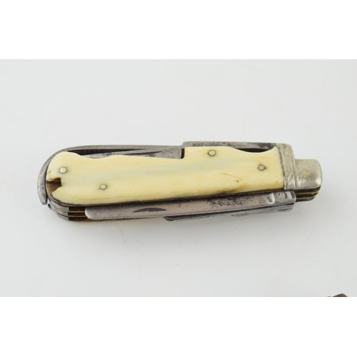 515 - A 19th century Coachman's / Horseman's multitool pocket knife by Humphreys. Sheffield (Length 8.5cm)... 