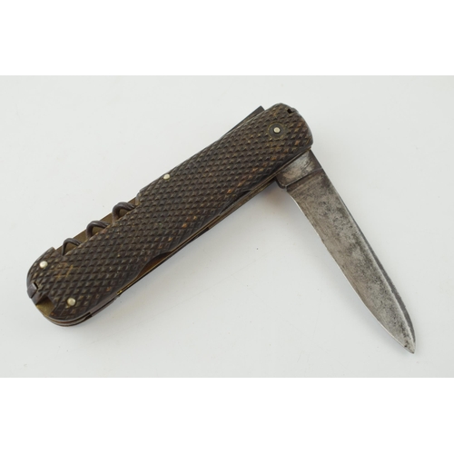 528 - A multitool pocket knife by J Gibbins and Sons of Sheffield. Length 11.5cm.