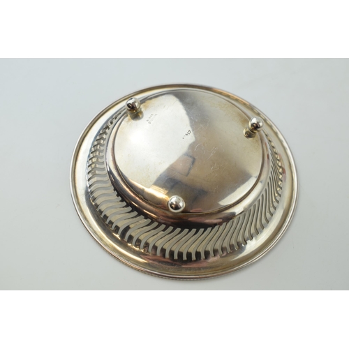 314C - Silver bon bon dish, Birm 1911, 75.9 grams, 13cm wide.