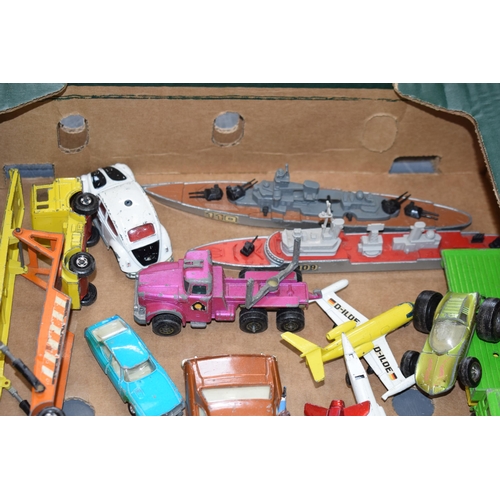 501A - A collection od die-cast vehicles to include a Corgi Kojak vehicle, a Matchbox Ford, an Alfa Carabo,... 