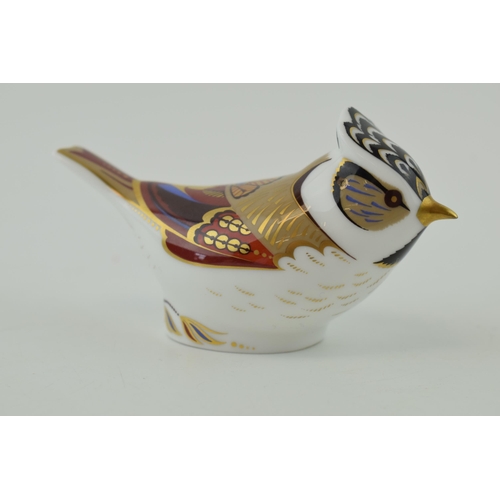 25 - Royal Crown Derby paperweight, Crested Tit, an exclusive for the RCD Collectors Guild, 21st Annivers... 