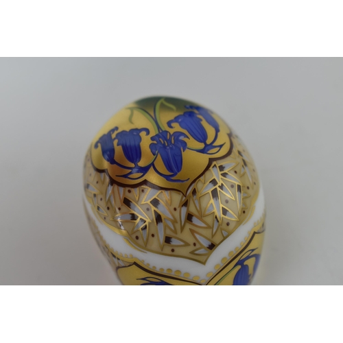 37 - A Royal Crown Derby paperweight, Bluebell Hedgehog, gold stopper and grey printed marks to the base,... 
