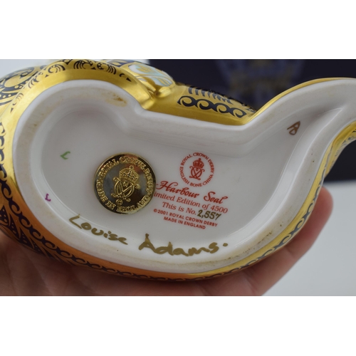 52 - Royal Crown Derby paperweight, Harbour Seal, 15cm, this is number 2,557 of an exclusive limited edit... 