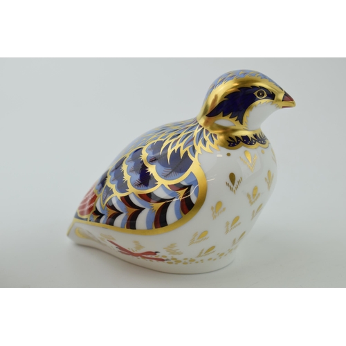 71 - Royal Crown Derby paperweight, Red Legged Partridge, designed by Tien Manh Dinh and modelled by Mark... 