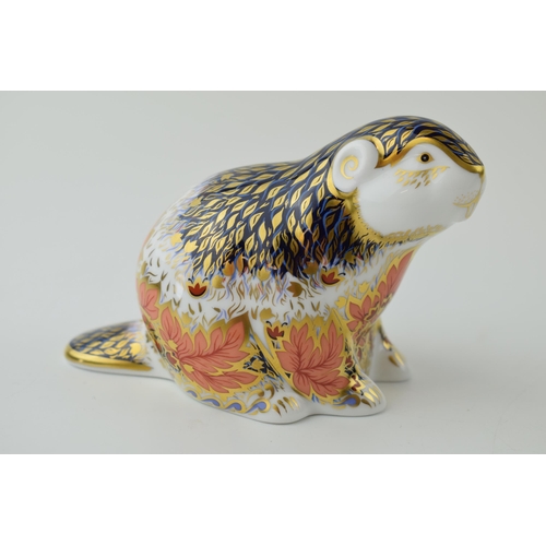 76 - Royal Crown Derby paperweight, Riverbank Beaver, number 2,570 of a limited edition of 5,000, 21st an... 